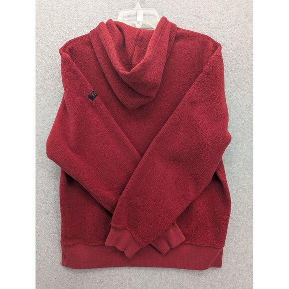 Gap Sweatshirt Hoodie Mens Small Red Sherpa Fleece Pullover Logo 1969 Kangaroo - Picture 5 of 9